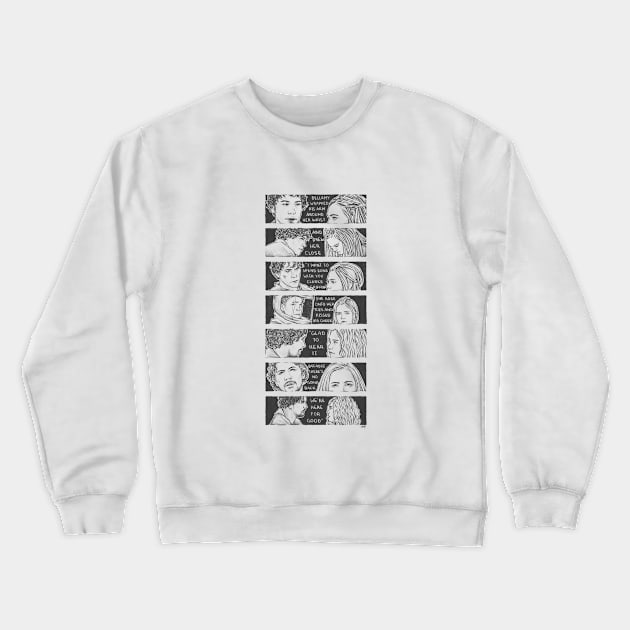 Bellarke - B&W Crewneck Sweatshirt by CharlottePenn